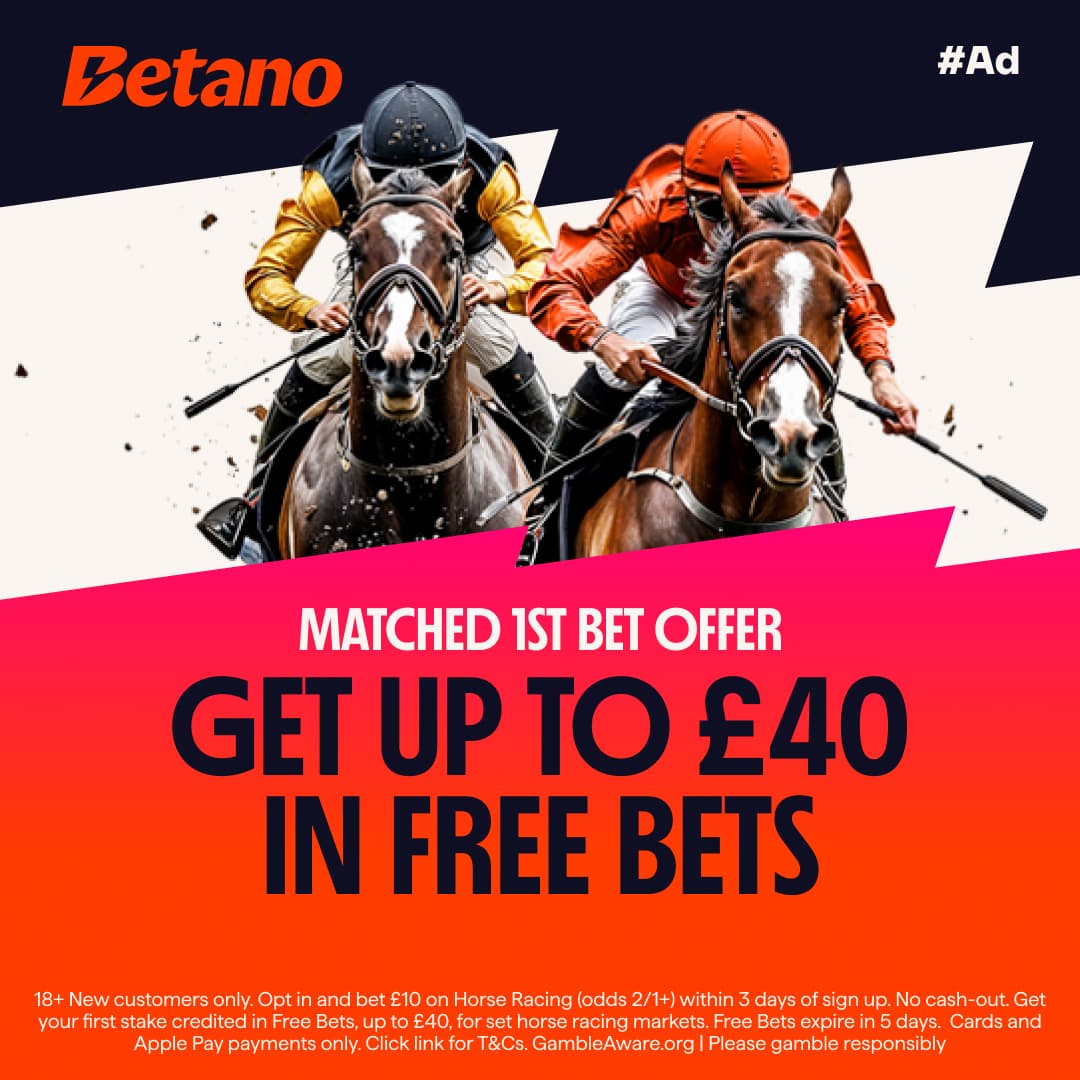 Betano New Customer Offer: Up to £40 in Matched Free Bets on Horse Racing image