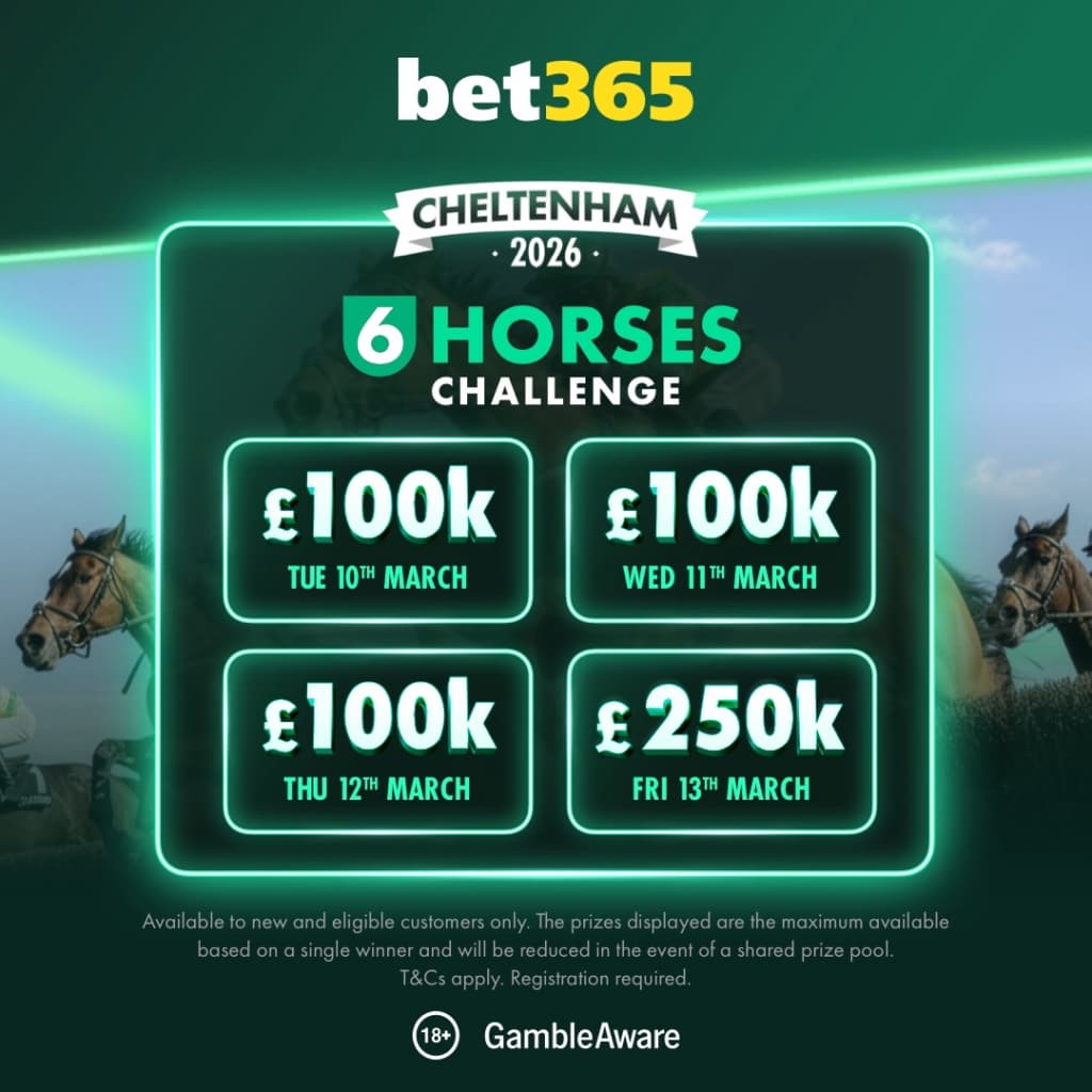 bet365 6 Horses Challenge Prize Pools