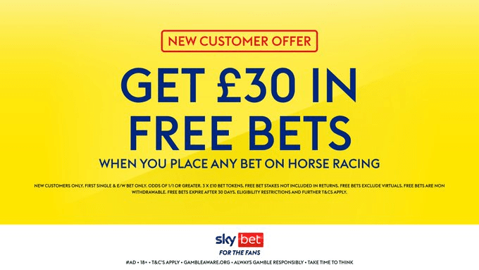 Sky Bet Sign Up Offer: Place Any Bet, Get £30 in Free Bets 13/03/2026