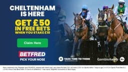 Betfred New Customer Offer: Get £50 in Free Bets When You Bet £10 on Cheltenham image