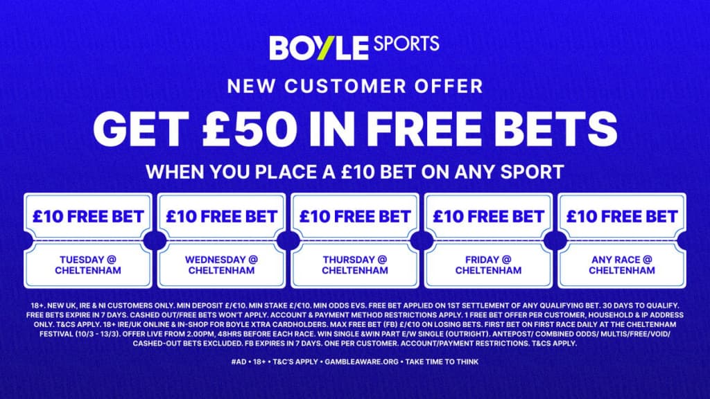 BOYLE Sports Bet 10 Get 50