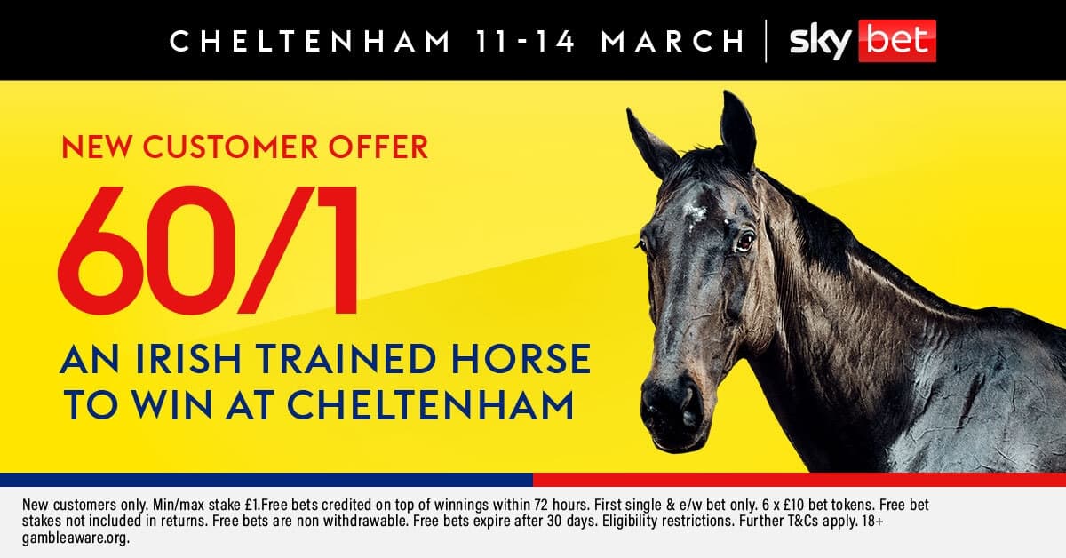 Sky Bet Sign Up Offer: 60/1 An Irish Trained Horse To Win At Cheltenham